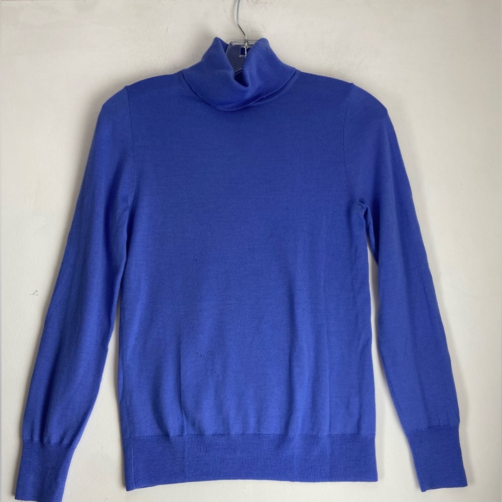 J Crew Blue Wool Sweater Size Small (597)